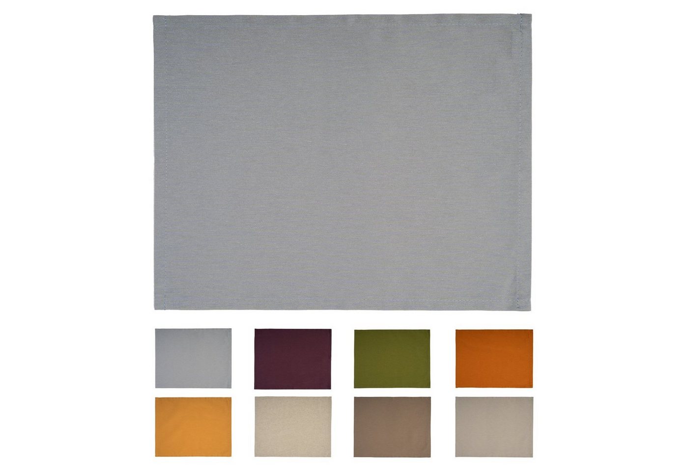 Platzset, Wunschton, beties, (1-St., 1 Stück), Tischset ca. 35x45 cm, unifarben, einfarbig silber von beties