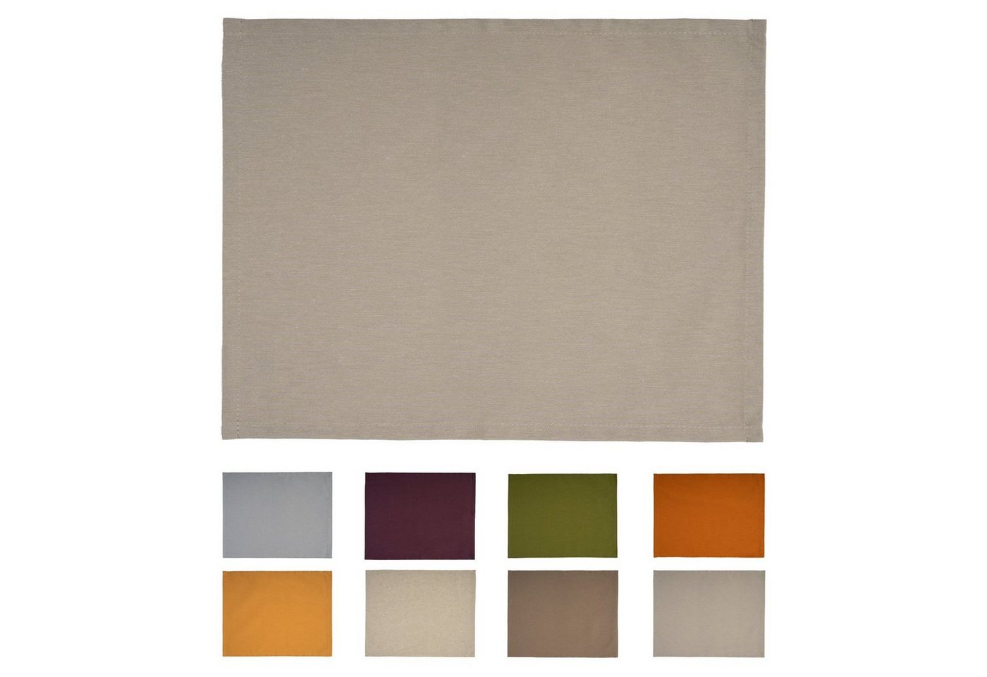 Platzset, Wunschton, beties, (1-St., 1 Stück), Tischset ca. 35x45 cm, unifarben, einfarbig taupe von beties