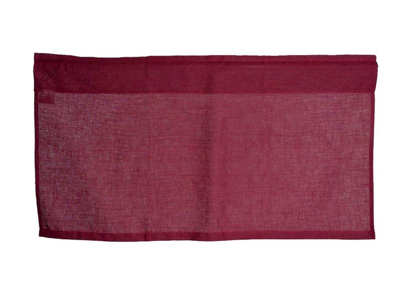 beties Scheibengardine Leinen, Stangendurchzug (1 St), halbtransparent, 100% Leinen, Bistrogardine 45x85 cm Landhausstil mit Tunnelaufhängung Fertiggardine von beties