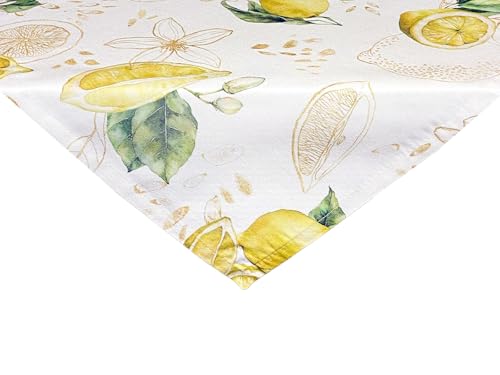 Tischdecke, Mitteldecke Zitrone ca. 60x60 cm – beties Italy Collection 100 % Baumwolle – Premium Qualität – Hellbeige mit lebensgroßen Zitronen und zart goldenen Details Tischdecke, Mitteldecke Zitrone ca. 60x60 cm – beties Italy Collection 100 % Baumwolle – Premium Qualität – Hellbeige mit lebensgroßen Zitronen und zart goldenen Details von beties
