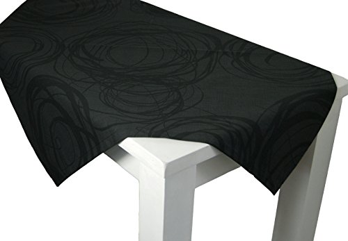 beties „Mystik“ Tischdecke ca. 130x130 cm Tischtuch in interessanter Größenauswahl hochwertig & angenehm 100% Baumwolle Farbe Farbe Schiefer-Schwarz von beties