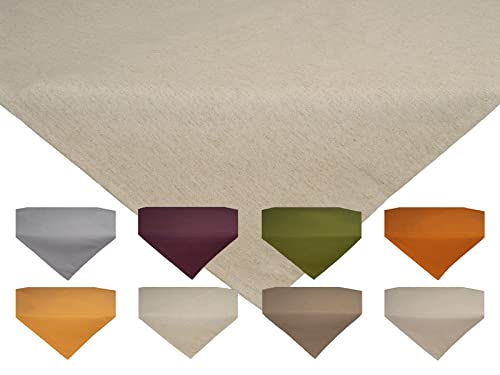 beties „Wunschton“ Tischdecke ca. 80x80 cm rechteckig Uni Mitteldecke in großer Auswahl – EIN idealer Begleiter (Melange-beige) von beties