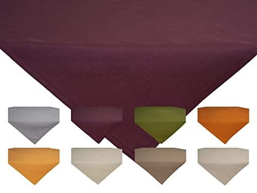 beties „Wunschton“ Mitteldecke ca. 80x80 cm quadratisch Tischdecke in großer Auswahl – EIN idealer Uni Begleiter (sukkulenten-violett) von beties