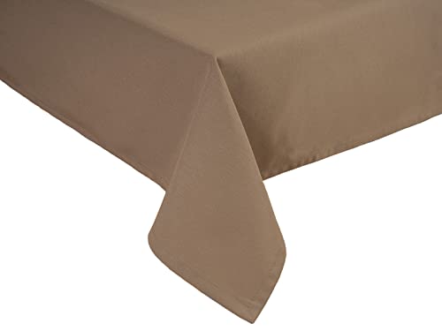 beties „Wunschton“ XL Mitteldecke ca. 110x110 cm quadratisch Tischdecke Tafeltuch – idealer Uni Begleiter (deep-Taupe) von beties