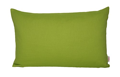 beties Farbenspiel Kissenhülle ca. 30x50 cm Baumwoll-Serie in Uni (Grün) von beties