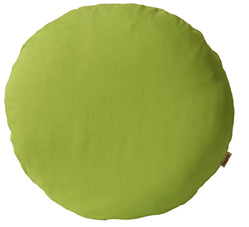 beties Farbenspiel Kissenhülle rund ca. 40 cm Ø Baumwoll-Serie in interessanter Größen- und Farbauswahl 100% Baumwolle für eine fröhlich Stimmung Uni Farbe (Grün) von beties