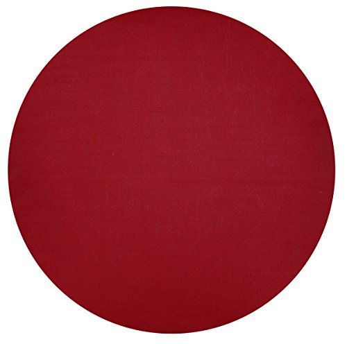 beties Farbenspiel Kissenhülle rund ca. 60 cm Ø Baumwoll-Serie in interessanter Größen- und Farbauswahl 100% Baumwolle für eine fröhlich Stimmung Uni Farbe (Karmin-rot) … … von beties