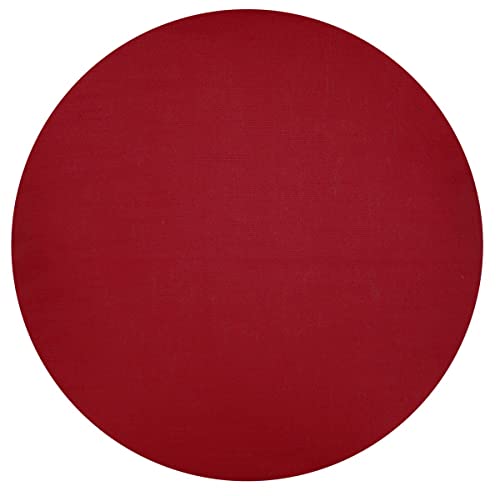 beties Farbenspiel Kissenhülle rund ca. 80 cm Ø Baumwoll-Serie in interessanter Größen- und Farbauswahl 100% Baumwolle für eine fröhlich Stimmung Uni Farbe (Karmin-rot) von beties