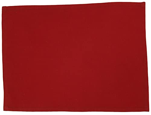 beties Farbenspiel Platzset ca. 35x45 cm Baumwoll-Serie in Uni (Karmin-rot) von beties