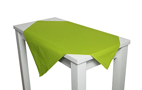 beties Farbenspiel Tischdecke ca. 80x80 cm quadratisch in großer Auswahl 100% Baumwolle für eine fröhlich Stimmung Uni Farbe (apfelgrün) von beties