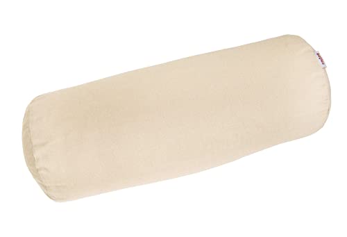 beties Farbenspiel XL Nackenrollenbezug ca. 25x70 cm Nackenrollenhülle Nackenrollen Überzug mit Reißverschluss 100% Baumwolle (Natur) von beties