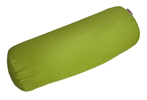 beties Farbenspiel XL Nackenrollenbezug ca. 25x70 cm Nackenrollenhülle Nackenrollen Überzug mit Reißverschluss 100% Baumwolle (grün) von beties