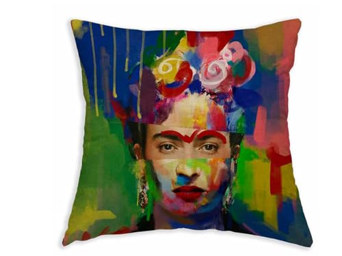 beties Kissenbezug Frida ca. 45x45 cm Wende-Kissenhülle Abstrakter Kunstdruck auf Gobelin POP-Art auf Sofakissen Bezug – Wow Begeisterung! Beliebter Trend NEU interpretiert von beties