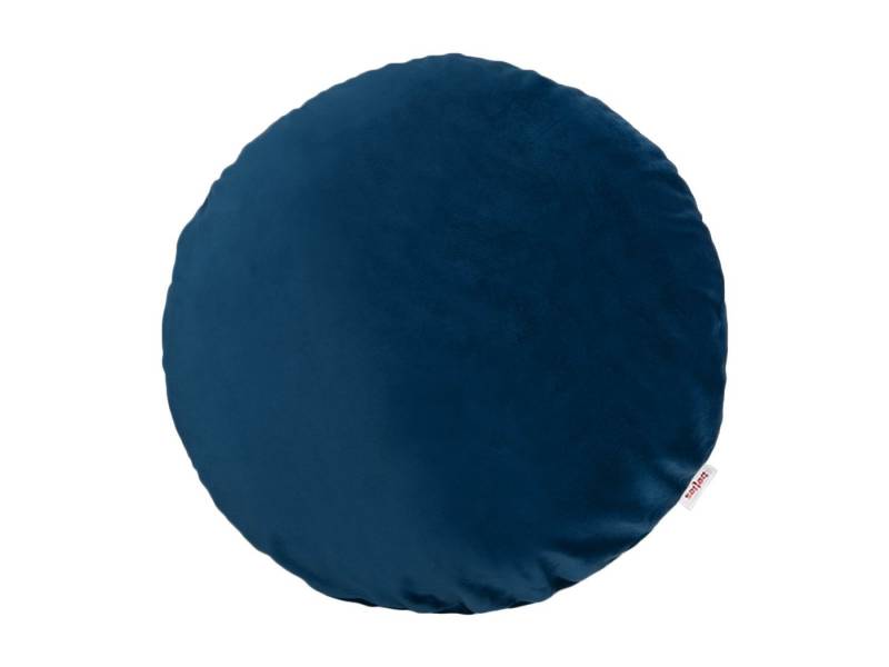 beties Kissenbezug Samt&Sonders, (1 Stück), Runde Kissenhülle ca. 40 cm Ø Samtkissen warm und weich Admiral-blau von beties