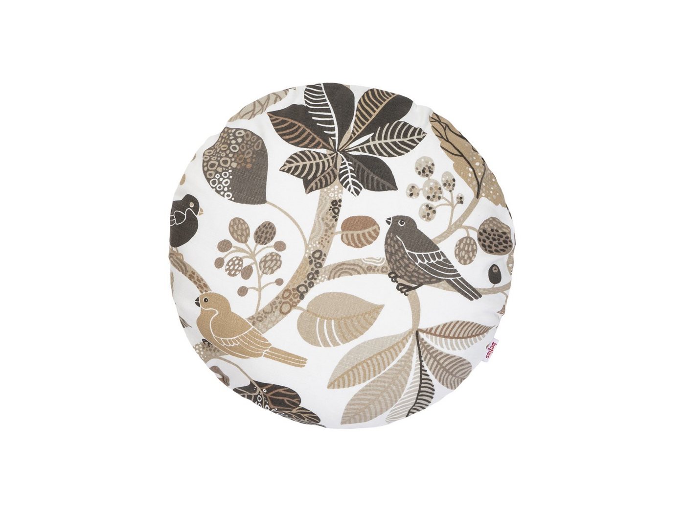 beties Kissenhülle Zauberwald, (1 Stück), Runder Kissenbezug ca. 40 cm Ø All Over-Druck elfenbein-taupe von beties