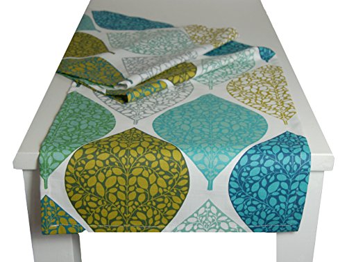 beties „Momente“ Tischläufer ca. 40x150 cm Tischband in interessanter Größenauswahl hochwertig & angenehm 100% Baumwolle Farbe (applemint) von beties