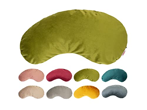 beties Samt&Sonders gefülltes Kissen Bohne ca. 25x45 cm Kissen in Bohnenform in hochwertiger Qualität (Mai-grün) von beties