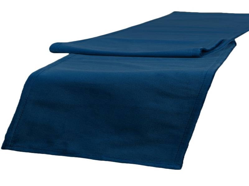 beties Tischläufer Samt&Sonders (1-tlg, 1 Stück Tischläufer), ca. 40x140 cm Samt Tischdekoration modern und edel admiral-blau von beties