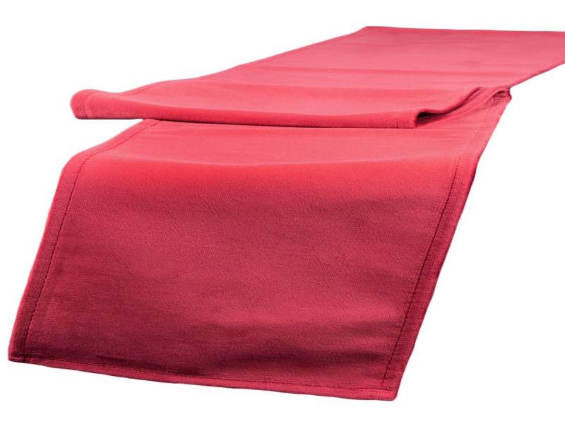 beties Tischläufer Samt&Sonders (1-tlg, 1 Stück Tischläufer), ca. 40x140 cm Samt Tischdekoration modern und edel karmin-rot von beties