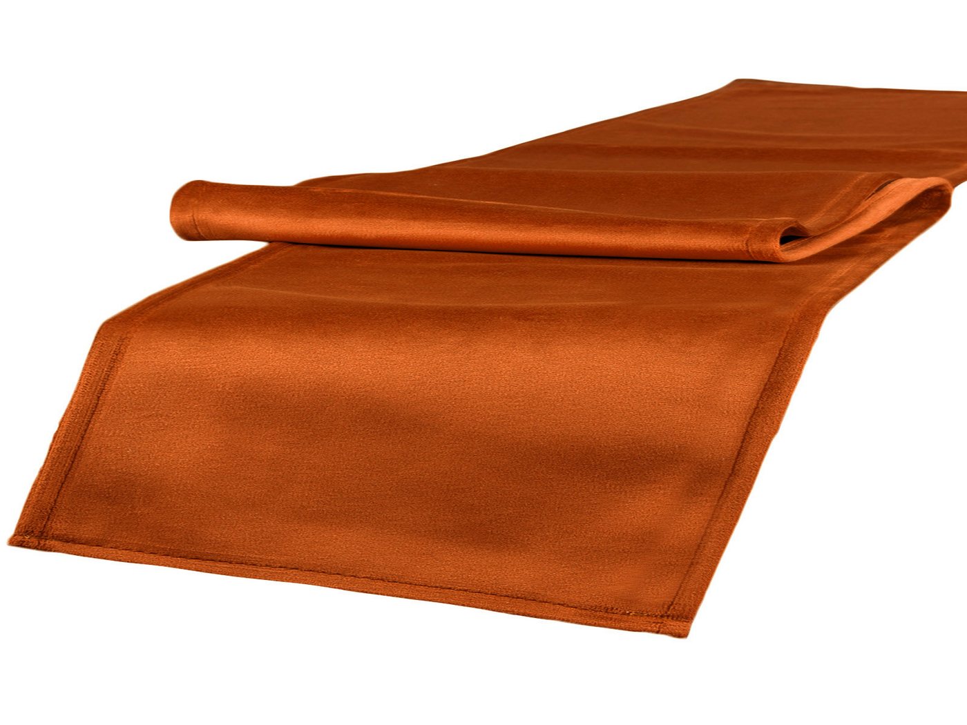 beties Tischläufer Samt&Sonders (1-tlg, 1 Stück Tischläufer), ca. 40x140 cm Samt Tischdekoration modern und edel rost-orange von beties
