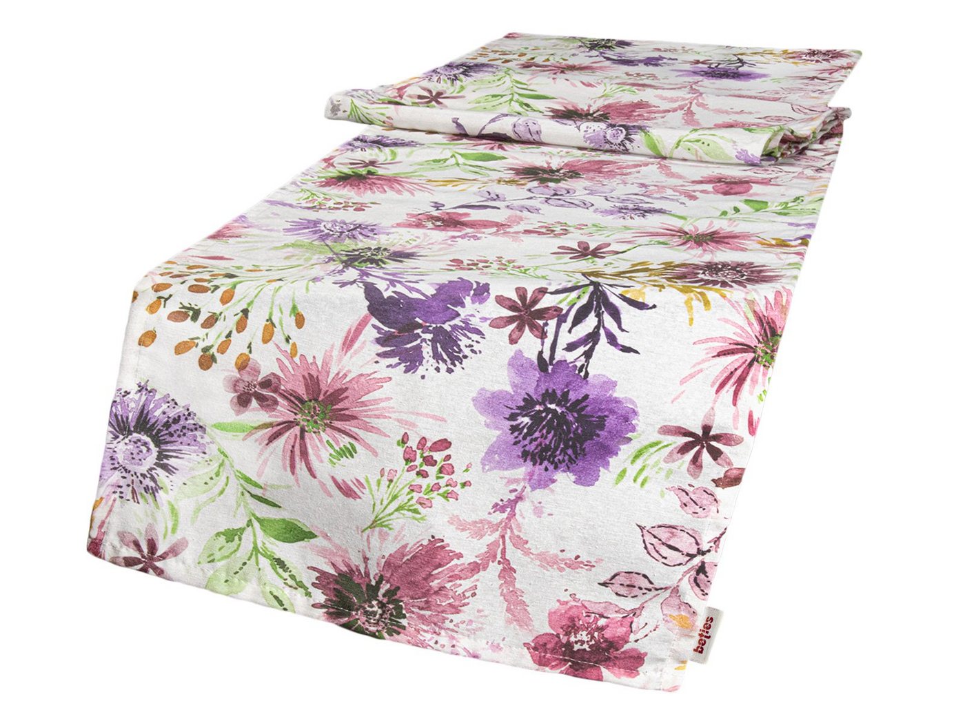 beties Tischläufer Sonnentanz (1-tlg, 1 Stück), ca. 40x130 cm Tischband mit Kurvertrand (lavender) von beties