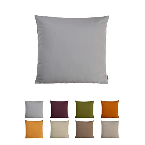 beties „Wunschton“ Kissenhülle ca. 40x40 cm Kissenbezug Kopfkissenbezug Sofa Couch – EIN idealer Uni Begleiter (Silber) von beties