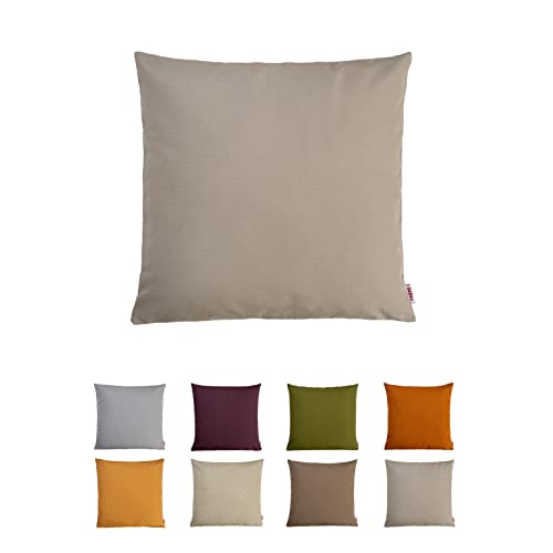 beties „Wunschton“ Kissenhülle ca. 40x40 cm Kissenbezug Kopfkissenbezug Sofa Couch – EIN idealer Uni Begleiter (Taupe) von beties