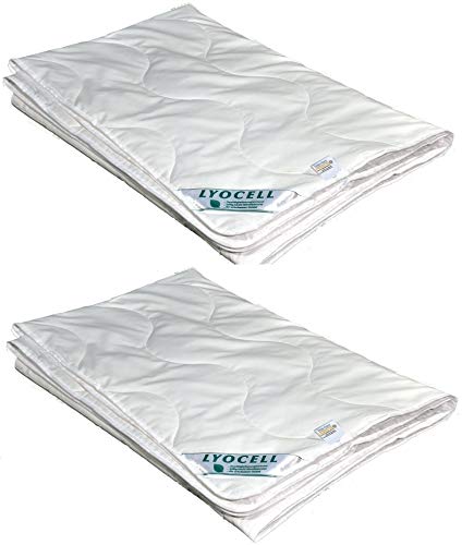 Betten-Traum-Land Sommerhit Sommerdecke super leicht 100% Natur Lyocell Tencel Baumwolle (2 x 135x200 cm) von betten-traum-land