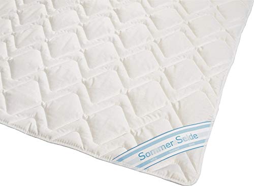 Wildseide Sommer Bettdecke Steppdecke Silk-Wash Füllung 60% Seide 40% Baumwolle GOA Bezug 100% Baumwolle (155x220 cm) von betten-traum-land