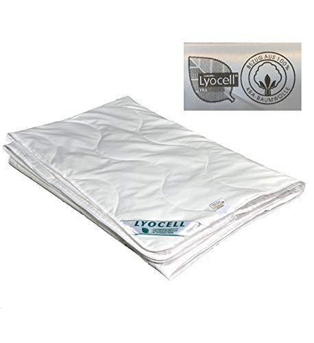 Betten-Traum-Land Sommerhit Lyocell Tencel KBA leichte Sommerdecke Bezug 100% KBA Baumwolle (155x220 cm) von Betten-Traum-Land