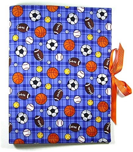 bettina bruder - Sammelmappe DIN A3 - innen 30 Sichthüllen - Fussball Bälle blau orange von bettina bruder