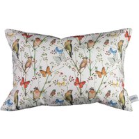 Kuschelkissen - Reisekissen Kinderkissen Vögel Schmetterlinge Gräser Rückseite Pünktchen Weiß Bunt 20 cm X 30 Hotelverschluss Kuschelkissen - Reisekissen Kinderkissen Vögel Schmetterlinge Gräser Rückseite Pünktchen Weiß Bunt 20 cm X 30 Hotelverschluss von bettinabruder