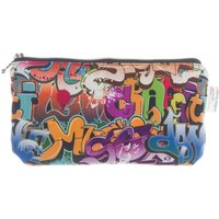Mäppchen Graffiti Pünktchen Schwarz Multicolor Bunt Aus Softshell Wasserabweisend - 21 cm X 12 Federmäppchen Etui Necessaire von bettinabruder