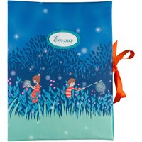 Sammelmappe Din A3 - 30 Sichthüllen Glühwürmchen Kinder Blau Petrol Innen von bettinabruder