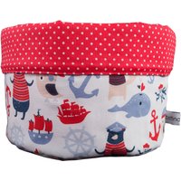 Stoffkörbchen Utensilo Brotkorb Anker Schiffe Seebär Pirat Punkte Maritim Weiß Rot Blau Bunt - Ø Ca. 18 cm Stoffkorb Stoffkörbchen Utensilo Brotkorb Anker Schiffe Seebär Pirat Punkte Maritim Weiß Rot Blau Bunt - Ø Ca. 18 cm Stoffkorb von bettinabruder