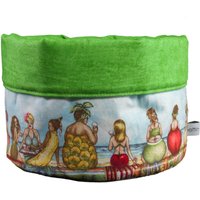 Stoffkörbchen Utensilo Brotkorb Fruit Ladies Früchte Obst Damen Strand Meer Hellblau Bunt - Innen Grün Ø Ca. 18 cm Stoffkorb Stoffkörbchen Utensilo Brotkorb Fruit Ladies Früchte Obst Damen Strand Meer Hellblau Bunt - Innen Grün Ø Ca. 18 cm Stoffkorb von bettinabruder