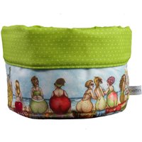 Stoffkörbchen Utensilo Brotkorb Fruit Ladies Früchte Obst Damen Strand Meer Hellblau Bunt- Innen Punkte Grün Ø Ca. 18 cm - Stoffkorb Stoffkörbchen Utensilo Brotkorb Fruit Ladies Früchte Obst Damen Strand Meer Hellblau Bunt- Innen Punkte Grün Ø Ca. 18 cm - Stoffkorb von bettinabruder