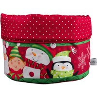 Stoffkörbchen Utensilo Brotkorb Weihnachten Nikolaus Schneemann Pinguin Punkte Rot Bunt - Ø Ca. 18 cm Stoffkorb Stoffkörbchen Utensilo Brotkorb Weihnachten Nikolaus Schneemann Pinguin Punkte Rot Bunt - Ø Ca. 18 cm Stoffkorb von bettinabruder