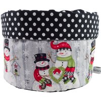 Stoffkörbchen Utensilo Brotkorb Weihnachten Nikolaus Schneemann Punkte Schwarz Weiß Rot - Ø Ca. 18 cm Stoffkorb Stoffkörbchen Utensilo Brotkorb Weihnachten Nikolaus Schneemann Punkte Schwarz Weiß Rot - Ø Ca. 18 cm Stoffkorb von bettinabruder