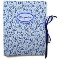 Zeugnismappe - Sammelmappe Din A4 30 Sichthüllen Blümchen Blumen Hellblau Blau Mappe Mit Namen von bettinabruder