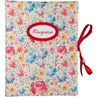 Zeugnismappe - Sammelmappe Din A4 30 Sichthüllen Blumen Rosen Gestickte Blumen Stickoptik Creme Weiß Bunt Mappe Mit Namen von bettinabruder