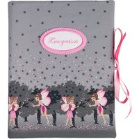 Zeugnismappe - Sammelmappe Din A4 30 Sichthüllen Fee Elfe Sterne Grau Rosa Rezeptmappe Mappe Mit Namen von bettinabruder