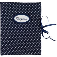 Zeugnismappe - Sammelmappe Din A4 30 Sichthüllen Punkte Pünktchen Blau Weiß Vichykaro Mappe Mit Namen von bettinabruder