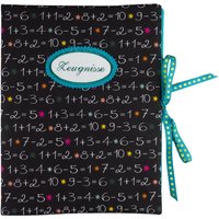 Zeugnismappe - Sammelmappe Din A4 30 Sichthüllen Rechnen Mathe Zahlen Schwarz Petrol Mappe Mit Namen von bettinabruder