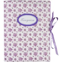 Zeugnismappe - Sammelmappe Din A4 30 Sichthüllen Rosen Blumen Weiß Lila Flieder Violett Punkte Mappe Mit Namen von bettinabruder