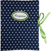 Zeugnismappe - Sammelmappe Din A4 30 Sichthüllen Sterne Blau Weiß Grün Mappe Mit Namen von bettinabruder