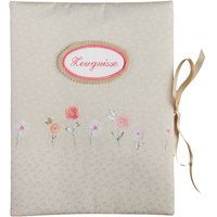 Zeugnismappe - Sammelmappe Din A4 Rezeptmappe Hochzeit 30 Sichthüllen Blumen Bordüre Vichykaro Beige Rosa Apricot Mappe Mit Namen von bettinabruder