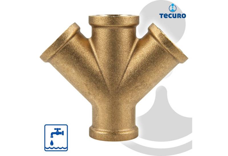 bevo Gewindefitting 4-Wege Verteiler Gabelstück allseitig Innengewinde Rp Messing, allseitig 1/2 Zoll von bevo