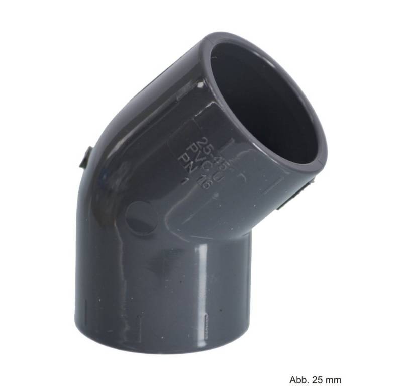 bevo Wasserrohr PVC-U Winkel 45°, Klebemuffe, 16 bar, 32 mm bevo Wasserrohr PVC-U Winkel 45°, Klebemuffe, 16 bar, 32 mm von bevo