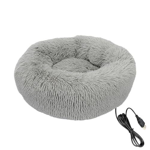 Beruhigendes Hundebett in Donutform, warmes Plüschbett für Hunde, Heizbett für Haustiere, bequemes Heizbett für Haustiere, beruhigendes Schlafbett von bevog